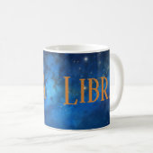 Tasse de café astrologique Libra & Cosmos (Devant droit)