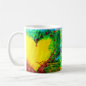 tasse de café au coeur jaune (Gauche)