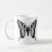 Tasse de café audacieuse de papillon de machaon