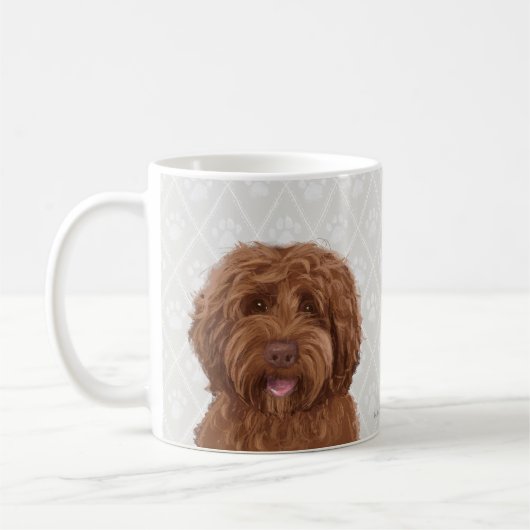Tasse de café australienne de labradoodle (Gauche)