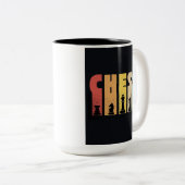 tasse de café aux échecs (Devant droit)