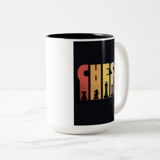 tasse de café aux échecs (Devant droit)