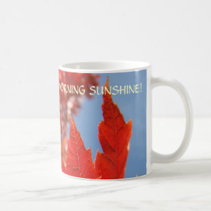Tasse de café aux feuilles d'automne rouges Cadeau