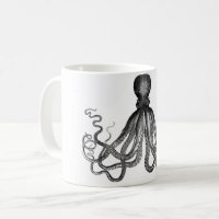 Tasse de café aux longues jambes de poulpe