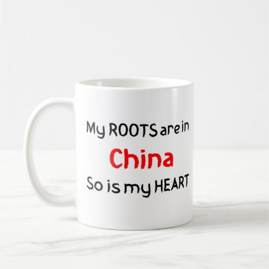 tasse de café aux racines chinoises (Gauche)