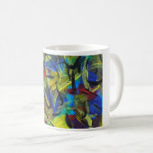Tasse de café avec art abstrait (Devant droit)