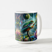 Tasse de café avec art de grenouille (Devant droit)