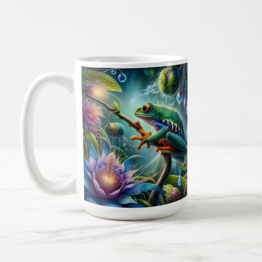 Tasse de café avec art de grenouille (Gauche)