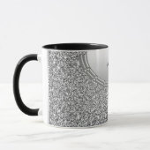 Tasse de café avec cadre paillettes argentées (Gauche)