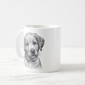 Tasse de café avec chiot Labrador (Devant gauche)