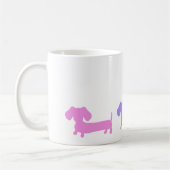 Tasse de café avec chiots teckel pastel (Gauche)