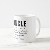 Tasse de café avec citation de Fun Oncle (Devant droit)