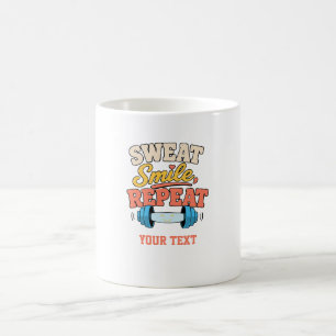 tasse de café avec citation de gym sueur sourire r