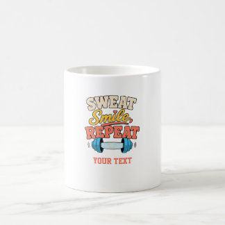 tasse de café avec citation de gym sueur sourire r