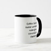 Tasse de café avec citation de typographie drôle p (Devant droit)