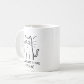 Tasse de café avec citation drôle de chat (Devant gauche)