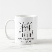 Tasse de café avec citation drôle de chat (Gauche)