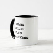 Tasse de café avec citation drôle pour comptable i (Devant gauche)