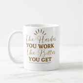 Tasse de café avec citation motivationnelle (Gauche)