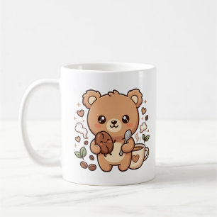 Tasse de café avec cliparts d'ours Kawaii