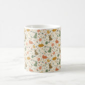Tasse de café avec de mignons lapins de printemps (Centre)