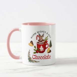 Tasse de café avec des rennes de Noël Chaud Mignon