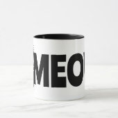 Tasse de café avec design de chat qui regarde et m (Centre)
