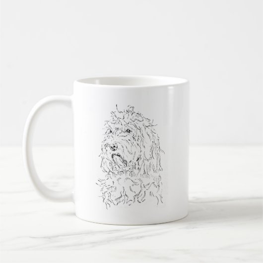 Tasse de café avec dessin de chien Cockapoo (Gauche)