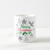 Tasse de café avec dessins de Noël mignons (Centre)