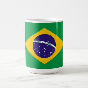 Tasse de café avec drapeau du Brésil