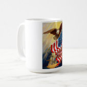 Tasse de café avec EAGLE DÉFENDANT LA LIBERTÉ (Devant gauche)