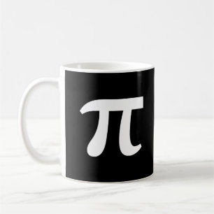 Tasse de café avec écriture blanche π Pi