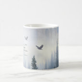 Tasse de café avec écriture sur les ailes d'aigle (Centre)