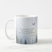 Tasse de café avec écriture sur les ailes d'aigle (Gauche)