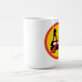 Tasse de café avec Euro Panneau Interdit de Grimpe (Centre)