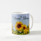Tasse de café avec expression de jardin de tournes (Devant droit)