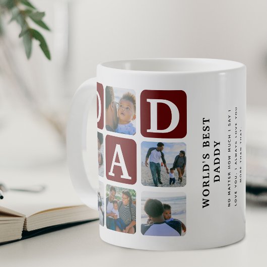 Tasse de café avec grille de photos multiples mode