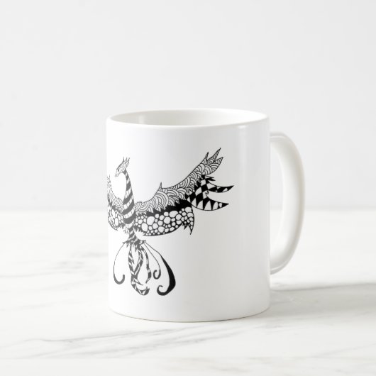 Tasse de café avec la conception de Phoenix (Devant droit)