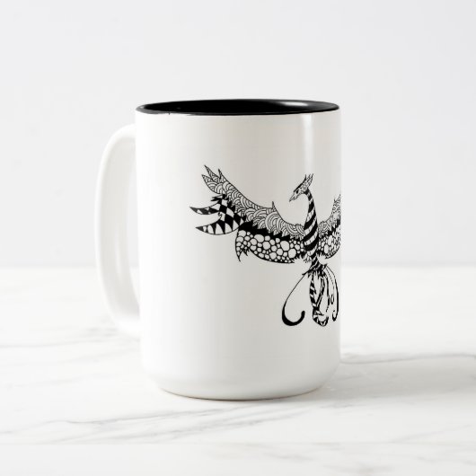 Tasse de café avec la conception de Phoenix (Devant gauche)