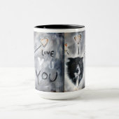 Tasse de café avec la peinture de border collie (Centre)
