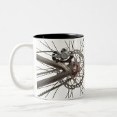 Tasse de café avec la roue de dos de bicyclette (Gauche)