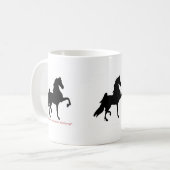 Tasse de café avec l'Américain Saddlebreds (Devant gauche)