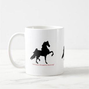 Tasse de café avec l'Américain Saddlebreds