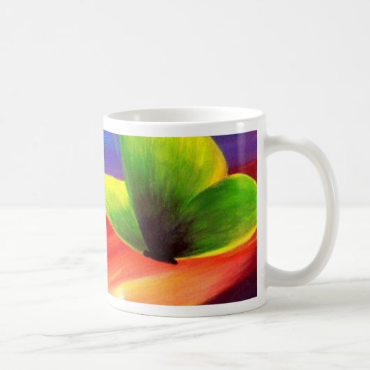 Tasse de café avec l'art de peinture de papillon - (Droite)