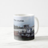 Tasse de café avec le bateau et la péniche--restez (Devant droit)