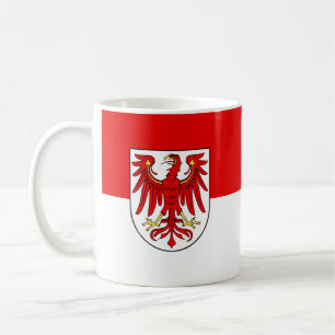 Tasse de café avec le drapeau de Brandebourg