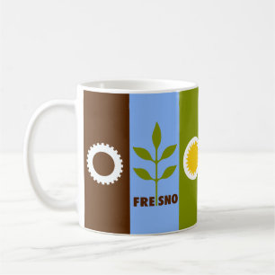 Tasse de café avec le drapeau de la ville de Fresn