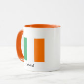 Tasse de café avec le drapeau de l'Irlande (Devant gauche)