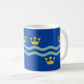 Tasse de café avec le drapeau du Cambridgeshire (Devant droit)