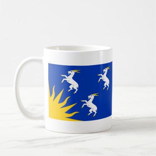 Tasse de café avec le drapeau du comté de Merionet (Gauche)